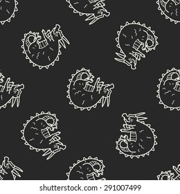 dragon doodle seamless pattern background
