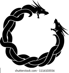 Dragon Duo Silhouette