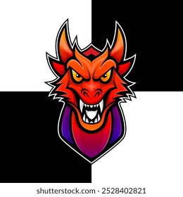 dragon e sport logo design vector 