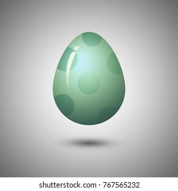 Dragon egg green vector icon.