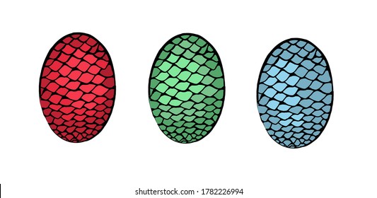 Dragon eggs. Three dragon eggs. Game of thrones element. A song of ice. Stone scales