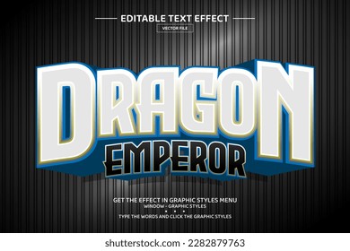 Dragon emperor 3D editable text effect template