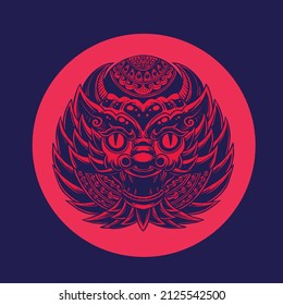 vector de ilustración de emperador de dragón