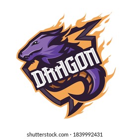 Dragon Esport Gaming Mascot Logo