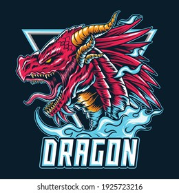 the dragon e-sport logo or mascot and symbol