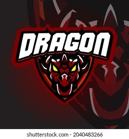 Dragon Esport logo. Suitable for team logo or esport logo and mascot logo, or tshirt design.