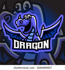 Dragon Esport logo. Suitable for team logo or esport logo and mascot logo, or tshirt design.