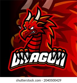 Dragon Esport logo. Suitable for team logo or esport logo and mascot logo, or tshirt design.