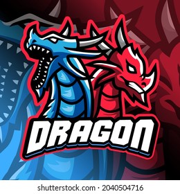 Dragon Esport logo. Suitable for team logo or esport logo and mascot logo, or tshirt design.