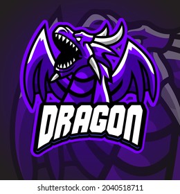 Dragon Esport logo. Suitable for team logo or esport logo and mascot logo, or tshirt design.