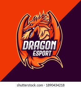 Dragon esport logo template for  streamer team