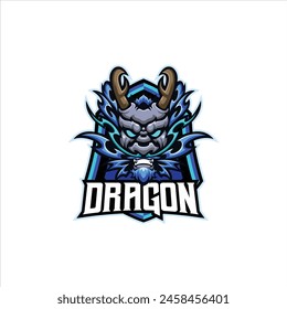 dragon  esport mascot design logo