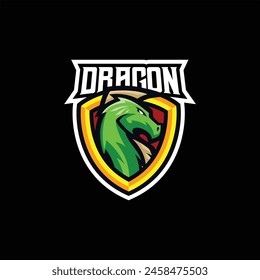 dragon esport mascot design logo