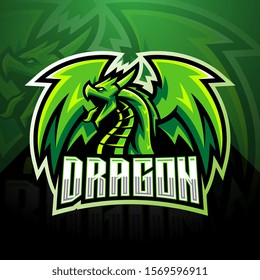 Dragon esport mascot logo design