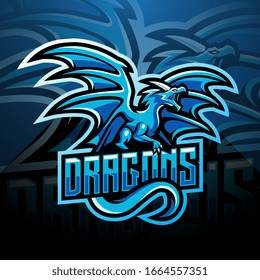 Dragon esport mascot logo design