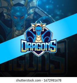 Dragon esport mascot logo design
