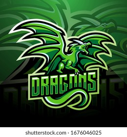 Dragon esport mascot logo design