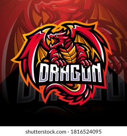 Dragon esport mascot logo design