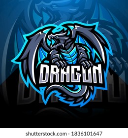 Dragon esport mascot logo design