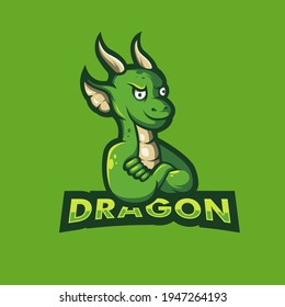 Dragon e-Sport Mascot Logo Design Illustration Vector	