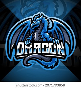 Dragon esport mascot logo design