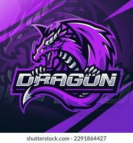 Dragon esport mascot logo design