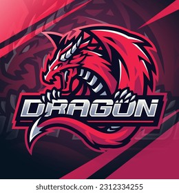 Dragon esport mascot logo design