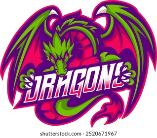 Dragon esport mascot logo design