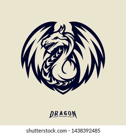 Dragon eSports Logo Design Vector. Dragon Mascot Gaming Logo Concepts.