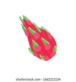 dragon exotic fruit flat style vector illustration design