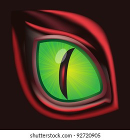 Dragon eye - original realistic vector illustration