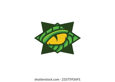 diseño del logotipo de la plantilla del vector del ojo del dragón