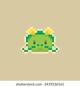 Dragon face, pixel art animal