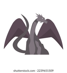 dragon fairytale beast isolated icon