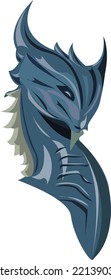 Dragon fantasy magic logo vector