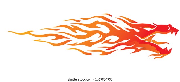 Drachenfiery Abstraktes Flammendesign