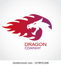 dragon fire flame color logo