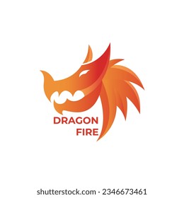 Dragon Fire Gradient logo vector illustration