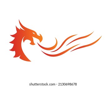 dragon and fire icon vector illustration 