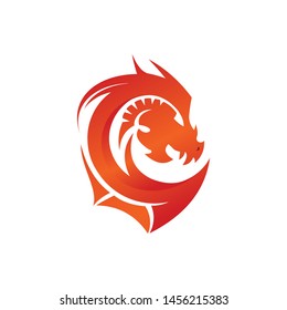 dragon of fire logo template