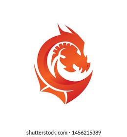 dragon of fire logo template