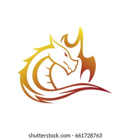 Dragon Fire Logo template illustration