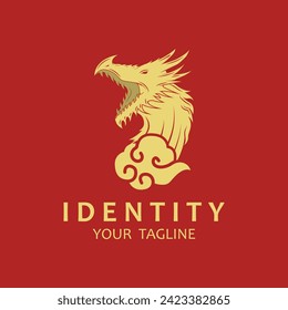 dragon fire logo vector icon illustration design. This logo is ideal for companies or brands looking for a memorable, strong and powerful design.