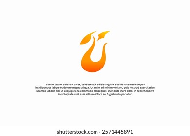 dragon fire modern logo design