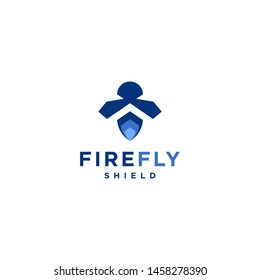 dragon firefly shield logo template