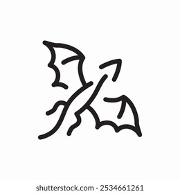 dragon flight icon sign vector