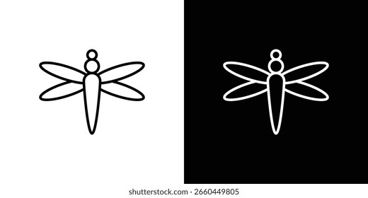 Dragon fly icon for Apps. Icon Design Template.