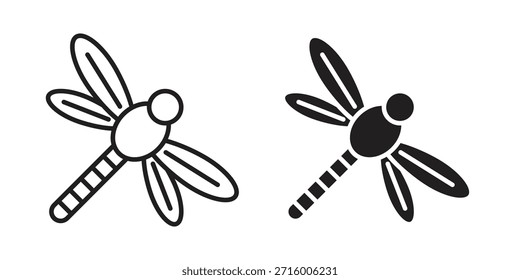 Concepto de icono de mosca de dragón para infografía, Sitio web o App.