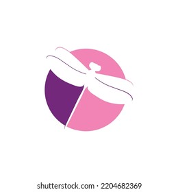 Dragon fly icon logo illustration vector