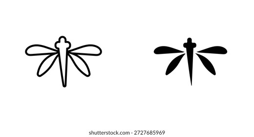 Elemento de Diseño gráfico del logotipo del icono de la mosca del dragón. EPS10